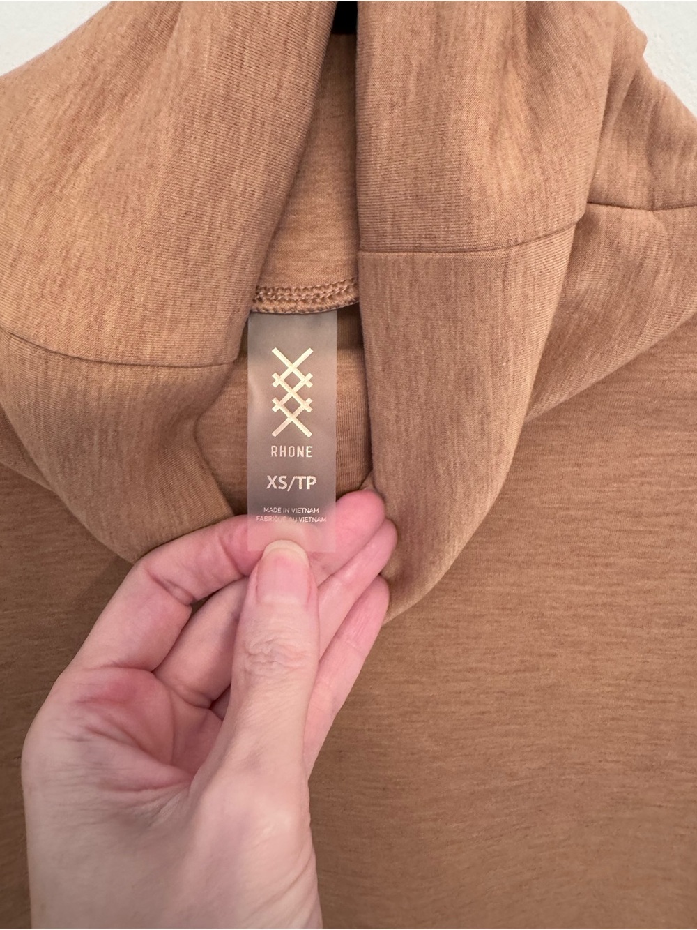 Rhône DreamGlow Mock Neck in Camel - Picture 3 of 5